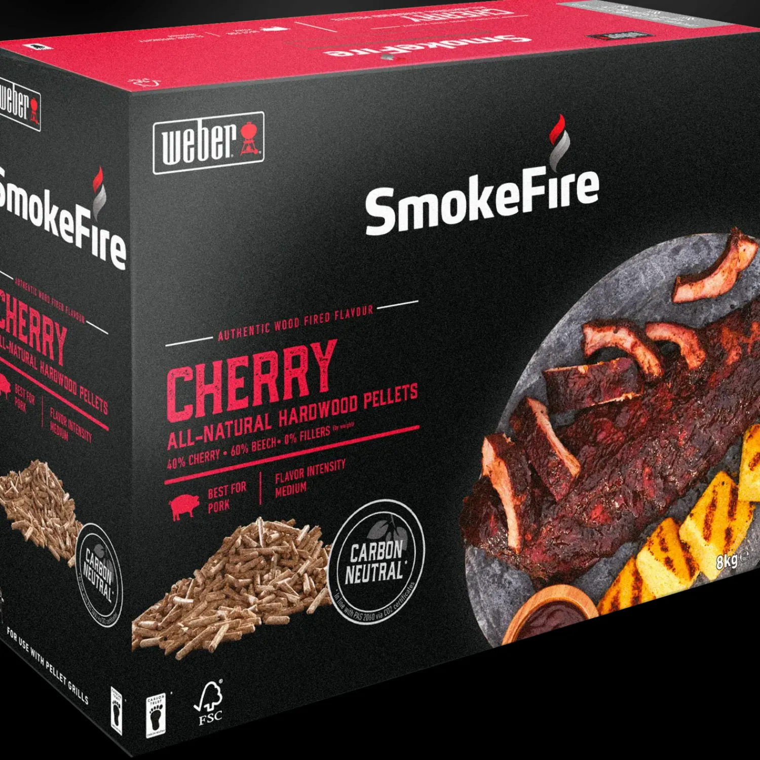 Weber Røg Og Smag^SmokeFire træpiller kirsebær 8 kg