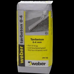 Dame Weber Saint Gobain Beton^Weber tørbeton 0-4 mm 25 kg.