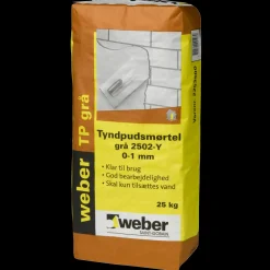 Dame Weber Saint Gobain Mørtel Og Puds^Weber tyndpudsmørtel, 25 kg, grå
