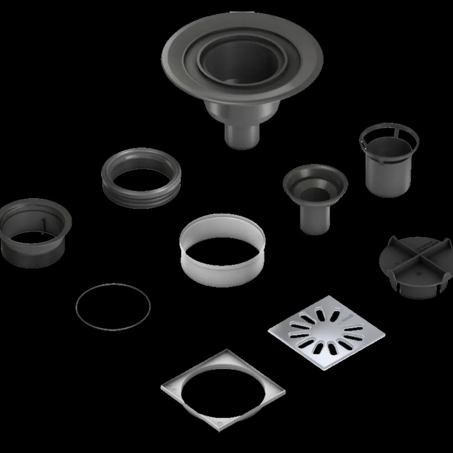 wedi Wedi Byggeplader Og Tilbehør^Fundo standardafløb lodret DN50