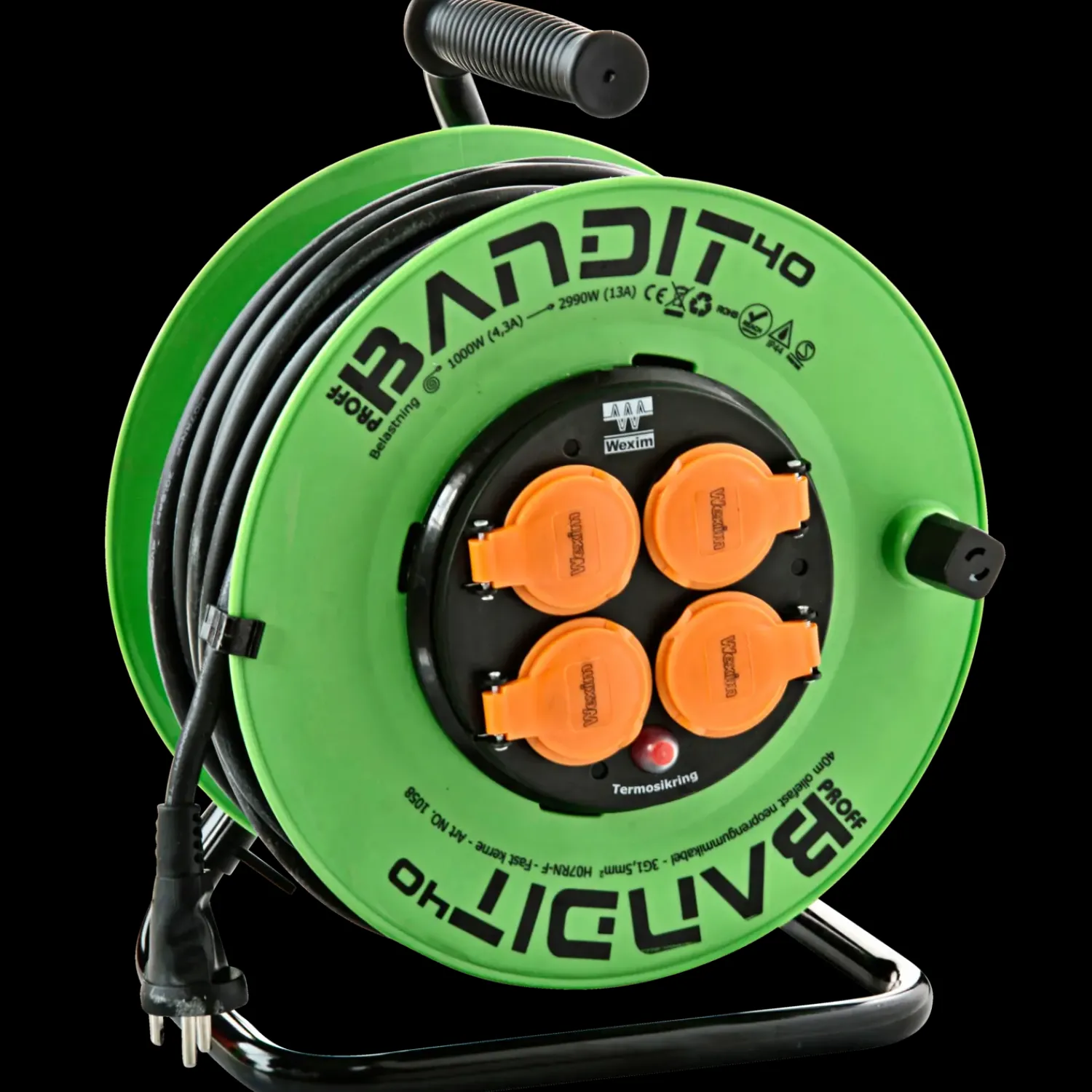 Outlet Wexim Bandit Smart kabeltromle med jord 25 m
