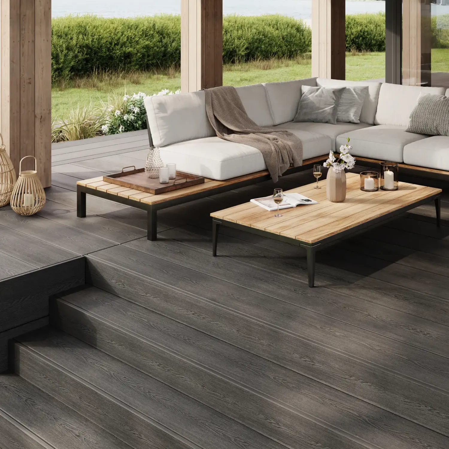 Hot Wimex Glyngøre Royal terrassebræt trækomposit sort 23x295x3600 mm