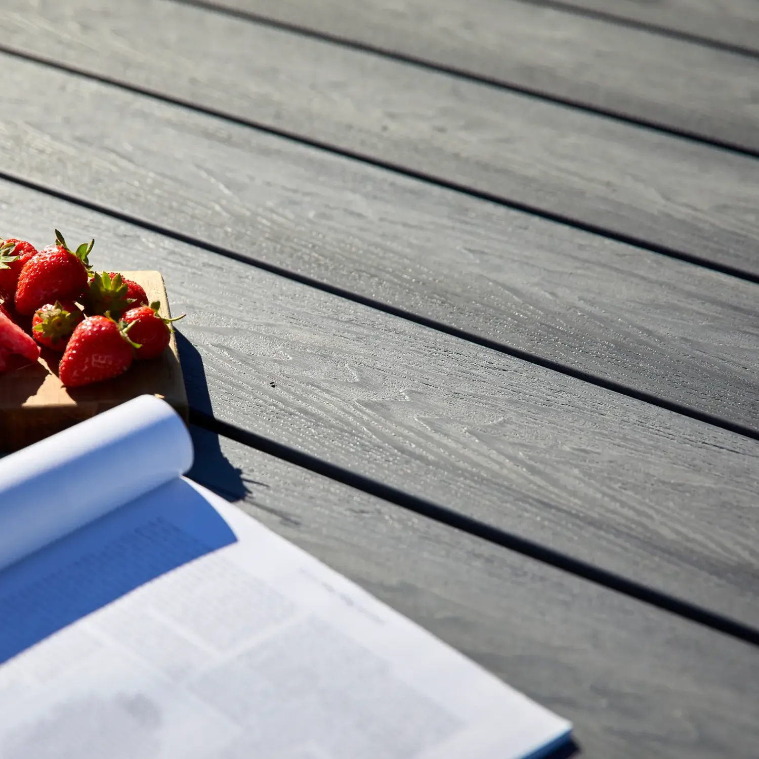 Wimex Kompositbrædder^Glyngøre Superb terrassebræt trækomposit grå 22x140x3600 mm