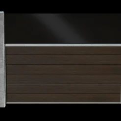 Clearance Wimex Livø Prime komposithegn m. glas MatBrun 140 cm