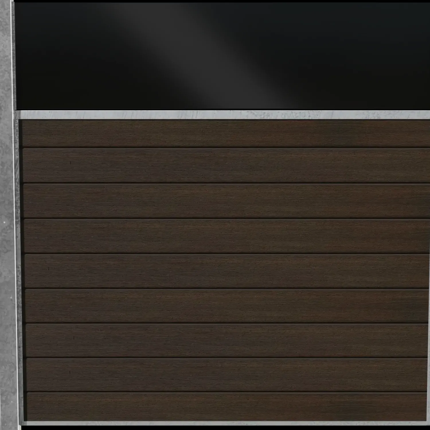 Clearance Wimex Livø Prime komposithegn m. glas MatBrun 140 cm