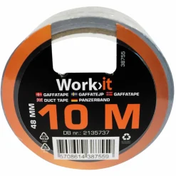 Discount Work>it gaffatape 48 mm x 10 m grå