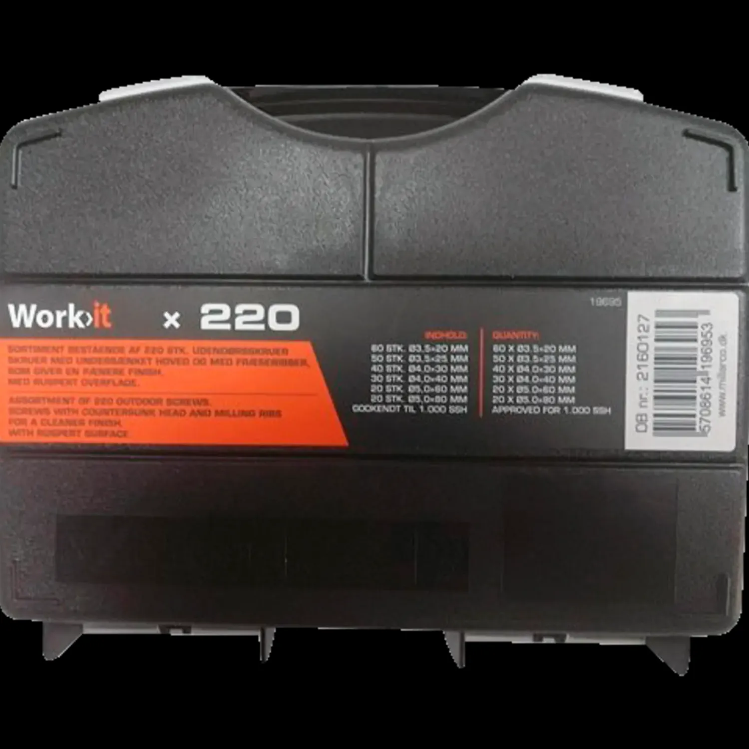 Outlet Work>it udendøres skrueboks 220 dele